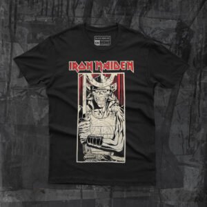 Playera Iron Maiden Senjutsu Eddie Samurai de heavy metal 100% algodón