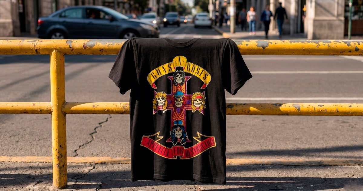 Diseños tributo de bandas de metal y hardcore en playeras premium.