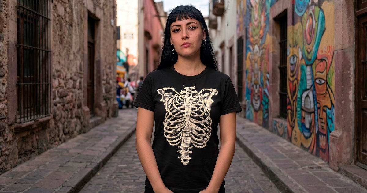 Playeras de rock en corte regular unisex sin etiquetas.