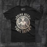 Playera Baphomet - "Drink Beer Hail Satan"